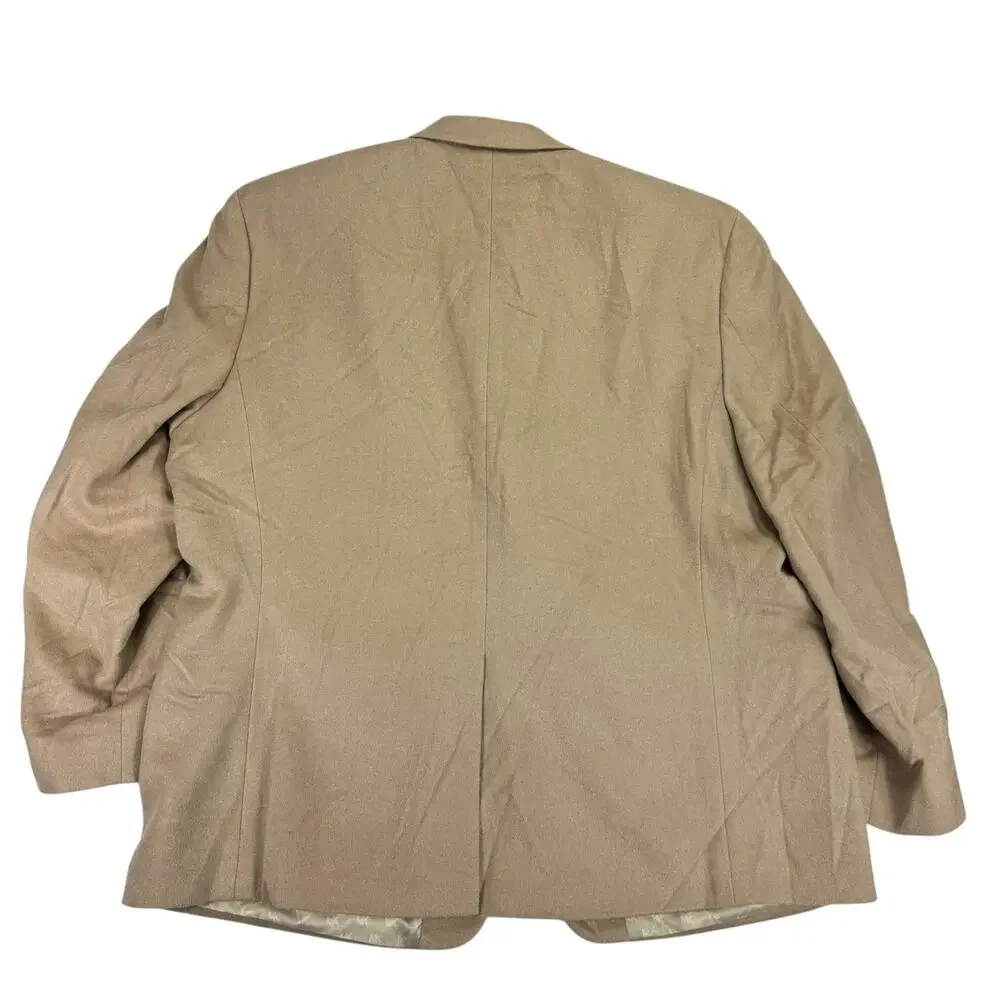 Michael Kors Mens Kipp Wool Cashmere Luxury Classic Fit Sport Coat Tan 50R